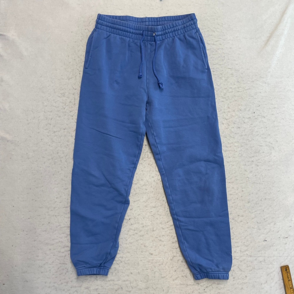 Tna Cozy Fleece Perfect Sweatpants Womens Small Blue Elastic Waist Joggers